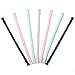 Luxe Reusable Silicone Drinking Straws – portable and eco-friendly drinking straws in 4 stylish colors with cleaning brush and FREE travel case