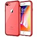 JETech Case for iPhone SE 3/2 (2022/2020 Edition), iPhone 8 and iPhone 7, 4.7-Inch, Non-Yellowing Shockproof Phone Bumper Cover, Anti-Scratch Clear Back (Red)