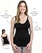 Kindred Bravely Simply Sublime Maternity & Nursing Tank with Built-in Bra (Black, Medium)
