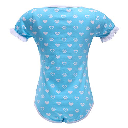 Onesie Pigiama LittleForBig - Cotone Organico - Taglie XS-4XL - Design Pastello - Con Bottoni