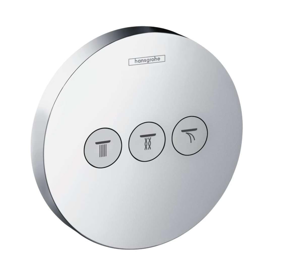 hansgrohe ShowerSelect S valve for 3 outlets, chrome 15745000