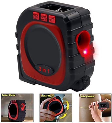 ALEMIN 3 in 1 Measuring Tape With Roll Cord Mode High Accuracy Digital Tape High Accuracy Digital Professional Measuring Tools,Measure Tape King Roll Cord for display