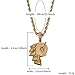 JINAO 18k Gold Plated ICED Out Toilet Roll Dollar Sign Pendant Necklace