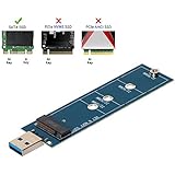 QNINE M.2 SSD Adapter To USB 3.0, NGFF Use as Portable Flash Drive / External Hard Drive, 2230 2242 2260 2280 SATA Based B &amp; M Key Solid State Drive Reader Converter (No Cable Needed)