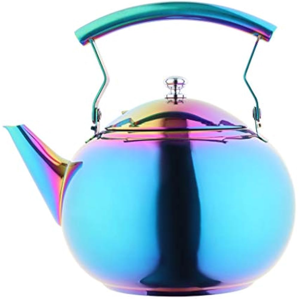 Rainbow Teapots Tea Pot With Infuser For Loose Leaf 2 Liter Kettle