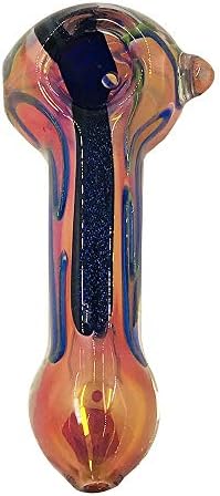 Handmade Tube Pipe Glass Weed Tube Unique Stained Glass Art Collection 4.5 Inch Long Stylish Portable Tube with Magic Color