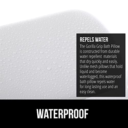 Gorilla Grip Bath Pillow for Tub, Comfortable Bathtub Pillows for Neck
