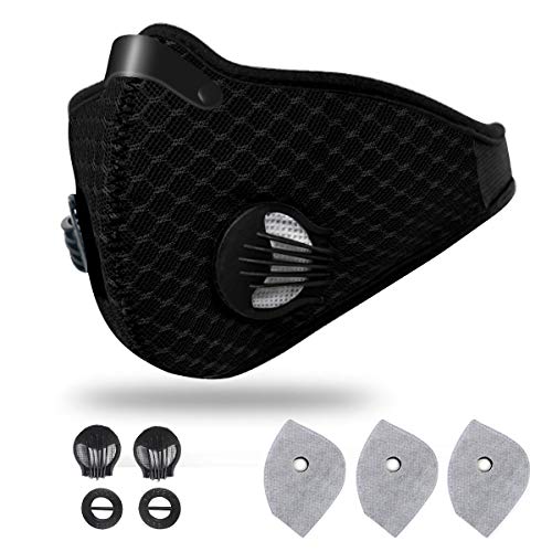 Vindar Dustproof Masks, Activated Carbon Dust Mask, Filtration of Exhausts Gas, PM2.5, Anti Pollen Allergy for Running, Cycling, Gardening, Outdoor Activities