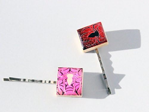 Spiderman and Spider-Gwen Inspired Scrabble Tile Bobby Pins - Marvel Inspired