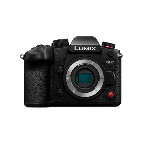Lumix DC-GH7E Micro Four Thirds Kamera, 25,2 MP, Open Gate, C4K/4K 4:2:2 60/50p Video, Phasen-Hybrid-AF, Active is, LUT, 32-Bit Float-Audio, OLED-Sucher, drehbarer Monitor, Schwarz