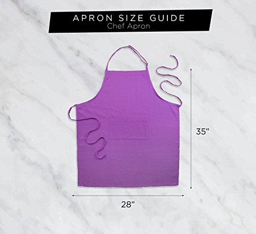 DII Everyday Basic Kitchen Collection, Chef Apron, Neon Blue