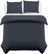 MOONLIGHT20015 Double Duvet Cover Set Charcoal Soft Microfiber 200x200 view 4