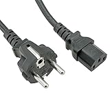 ACP1017 Heavy Duty European Schuko CEE7/7 Plug to IEC C13 10 Foot (3.05M) Cord with VDE, ENEC and Many Other approvals and certifications. Uses The Thicker 1.0mm Wire for Added Electrical Robustness.