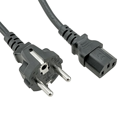 ACP1017 Heavy Duty European Schuko CEE7/7 Plug to IEC C13 10 Foot (3.05M) Cord with VDE, ENEC and Many Other approvals and certifications. Uses The Thicker 1.0mm Wire for Added Electrical Robustness.