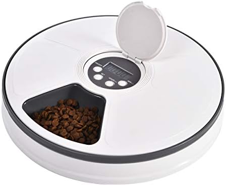 6 Meal Automatic Pet Feeder For Cats Dogs And Rabbits With