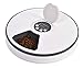 6-Meal Automatic Pet Feeder for Cats Dogs and Rabbits with Programmable Digital Timer and Music, Portion Control, Dishwasher-Safe, Dry or Semi-Moist Puppy/Kitten/Bunny Food Dispenser, FDA Approved