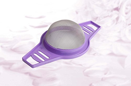 Krishna Handmade INDIAN Small Plastic Coffee STRAINER - 2 Nos/Coffee Strainer Mesh with Plastic Handle/SS Mesh Tea Filter/Plastic Mesh Water Strainer/Colour - Red & Blue/[Krish-Misc-PL18] - Thumbnail 3
