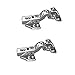 FYTRONDY Inset Stainless Steel Soft Slow Close Kitchen Cabinet Door Hinges,ONE Pair (2 PCS ) in Pack