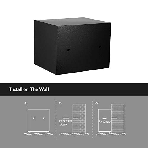 image for Aceshin Digital Electronic Safe Security Box with Keypad, 2 Keys-Prote