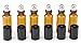 5ml Amber Glass Roll on Refillable Bottles Sample Vial with Metal Ball for Lab,Fragrance Essential Oil Blend,Aromatherapy,Perfume and Lip Balms,Facial Serum,Eye Serum-6 Pack- Perfect Size for Travel.