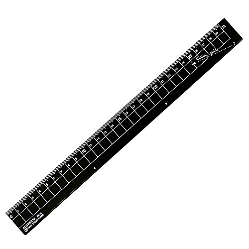 Kutsuwa HiLiNE aluminum ruler 30cm black XS30BK