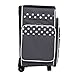 Everything Mary Grey Polka Dot Rolling Scrapbook Storage Tote - Scrapbooking Storage Case for Rings, Paper, Binder, Crafts, Beads, Paper, Scissors - Telescoping Handle with Dual Wheels - Craft Case