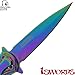 Falcon Elite Skull Spring Assisted Pocket Knife - Tactical Style Knife (Rainbow)