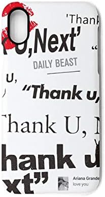 Dolorexri iPhone X Case iPhone Xs Case Ariana-Grande-Thank-You-Next- Matte TPU Bumper Protective Anti-Scratch Resistant Phone Case Cover Compatible with iPhone X iPhone Xs