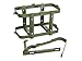 Jerry Can Holder for 5 Gallon (20 Liter) Gas Tank - Steel Bracket Mount Holder Gas Can Strap - Green