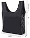 Mato & Hash Reusable Grocery Bags | Foldable w/Integrated String Pouch | Ripstop Nylon Tote - 2PK Black CA2650
