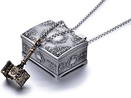 Hot Game WOW Thrall Ogrim Doomhammer Model Alloy Necklace Pendant With Jewerly Box US Seller