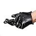 Male Female Massage Tool Soft Flirting Massage Glove Men Ribbed Teasing Gloves (A-Black)