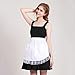 Aspire Women Waist Apron, Lace Cotton Half Apron with Two Pockets, Maid Costume