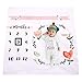 NinkyNonk Monthly Baby Milestone Blanket Newborn Photo Props Backdrop Baby's Age Blanket for Newborn Boys Girls - Baby Shower Gift (Floral B)