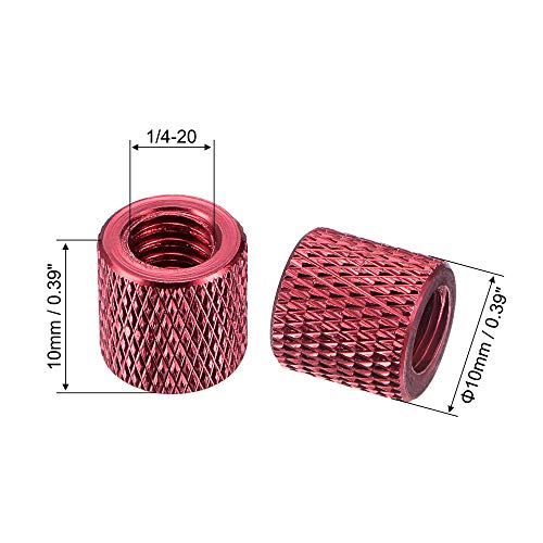uxcell 1/420 x 10mm x 10mm Aluminum Alloy Hand Screw Nuts Diamond