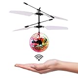 Flying Ball, Crystal Flashing Hand-Controlled Infrared Induction Flying Toys with LED Light,Rechargeable Light up Sensor,Colorful Flying Helicopter Toys,Suitable for Kids, Teenagers
