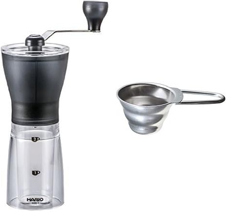 Amazon セット買い Hario ハリオ 手挽きコーヒーミル セラミック スリム Mss 1tb V60 計量スプーン シルバー M 12sv 手挽きコーヒーミル オンライン通販