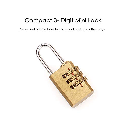 2 Pack Large & Small Combination Lock, Tiberham 4 Digit Padlock for Gym & Sports Locker, Fence, Toolbox, Cabinet, Hasp Storage, Heavy-duty Anti-Rust Keyless Resettable Combo with 3 Digit Mini 1-Pack - Thumbnail 2