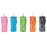 Vapur Water Bottle, Reusable, Foldable, Attachable, Freezable, Sustainable Convenience, All in One Easy to Grip, Streamline Bottle, 0.5L Water Bottle with Wide Mouth Bottles Shades Range