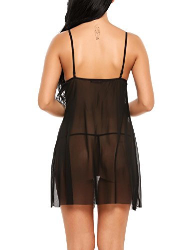 Avidlove Women Lingerie Lace Babydoll V Neck Sleepwear Strap Chemise