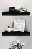Shelving Solution Corner Wall Shelf, Set of 2 (Modern Black)