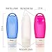 COMFY TRAVEL Silicone Bottles Set of 3 x 3 oz., Quality BPA Free Silicone, Leak Proof, Squeezable, Easy Clean & Refill, TSA Approved, Perfect Tubes Set for Toiletry Kits, Carry-on Luggage