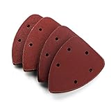 Pixnor 40pcs Mouse Detail Sander Sandpaper Sanding Paper Hook Loop Assorted 40 80 120 240 Grits