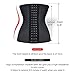 SHAPERX Camellias Women Classic 3 Hooks Latex Waist Trainer Corset for Weight Loss Waist Cincher Body Shaper Slimmer Tummy Control Shapewear Black Plus Size,SZ1988-3-Black-5XL