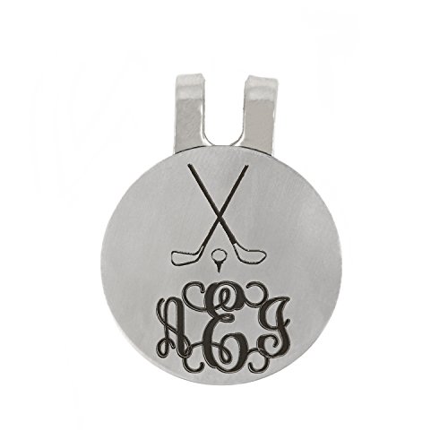 LGU(TM Personalized Monogrammed Golf Marker, Golf Ball Marker, Pocket Token, Golf Accessory Golf Magnetic Hat Clip with Coin
