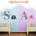 Personalized Name Elephant Animal Series - Baby Boy - Wall Decal Nursery for Home Bedroom Children (Wide 22