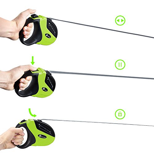 TaoTronics TTPA001G Retractable Dog Leash, Green, Large Pricepulse