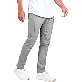 BYLT Men's Pant with Drawstring Waistband - Casual Pants for Men - Cotton & Spandex Blend - Tapered Fit, Zipper Pocket