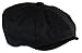 Men's Wool Blend Applejack Houndstooth Plaid Ivy Newsboy Hat (Black, One Size)