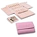 Becko US Jewelry Organizer Roll Travel Jewel Bag case for Multiple Necklaces, Rings, Bracelets, Supple Leather & Suede, Large Capacity Without Crease, Lightweight, Portable & Practical (Pink)
